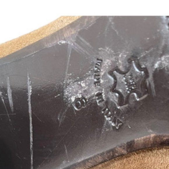 Banana Republic Women's Tan Suede Mid Calif inside Zipper Boots Size 8 - Picture 14 of 16